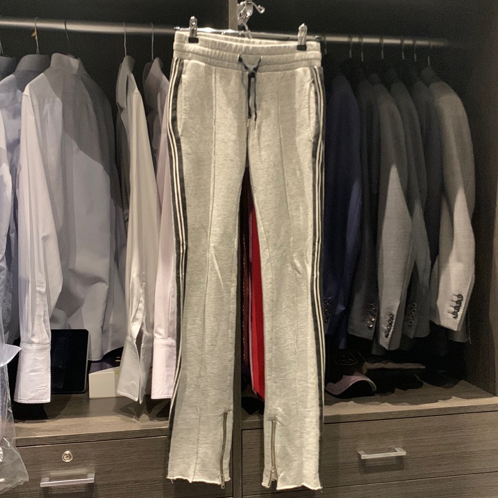 NSF sweatpants w stripe and zipper details